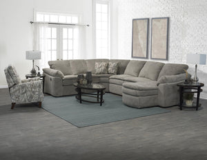 England 7300 Reclining Sectional In Gray Fabric American Made