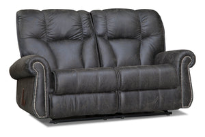 Black Amish Crafted Reclining Loveseat